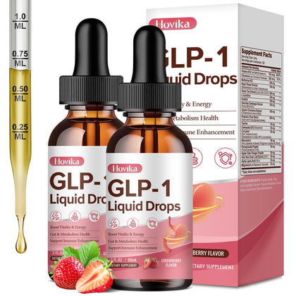 Hovika complément alimentaire GLP-1 4 Fl Oz avec goût fraise