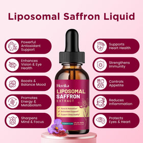 Hovika Compléments Alimentaires Saffran Liposomal 88,5mg flacon ouvert
