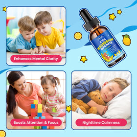 Hovika Gouttes de Magnésium Glycinate pour Enfants 60ml avec pipette