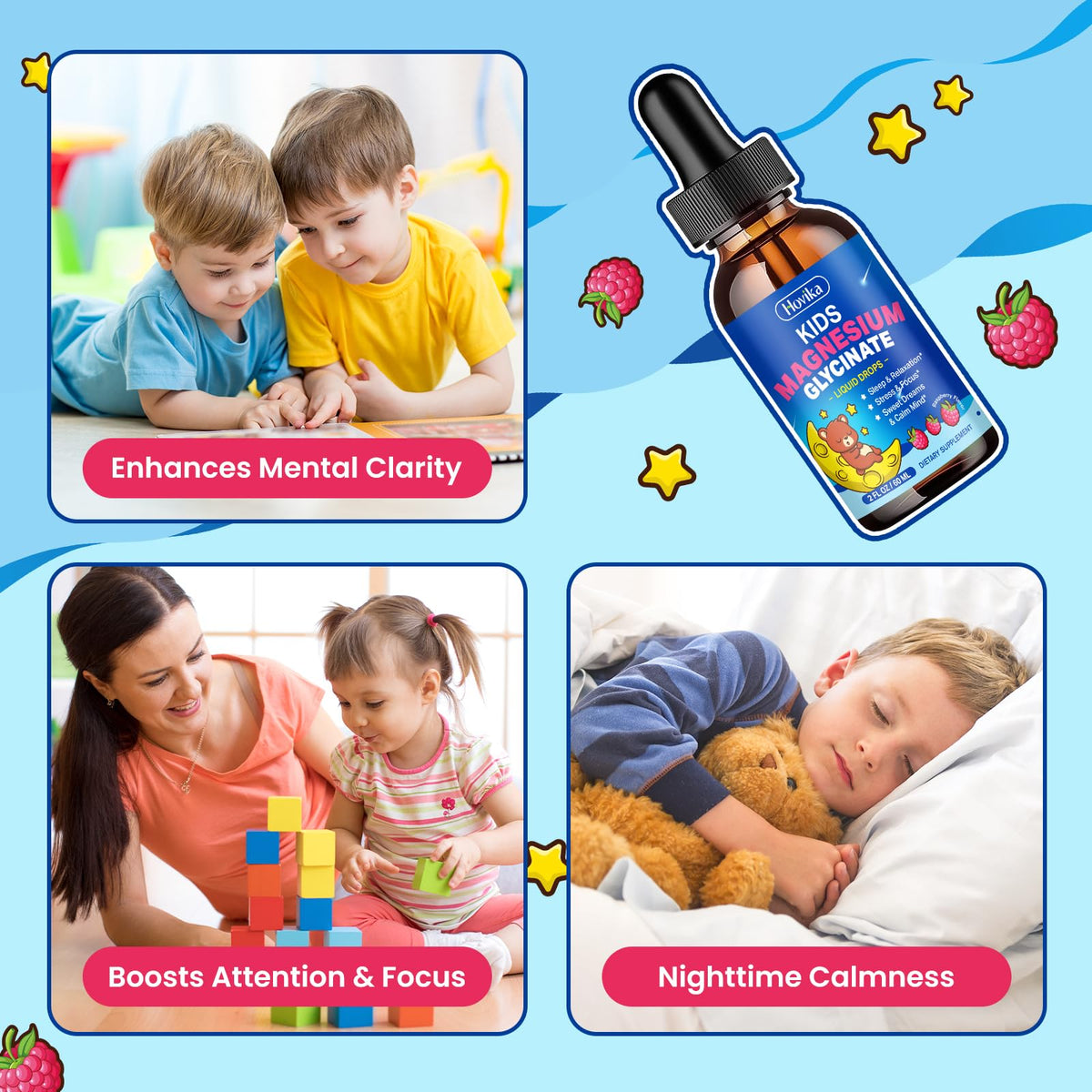 Hovika Gouttes de Magnésium pour Enfants 299g en usage