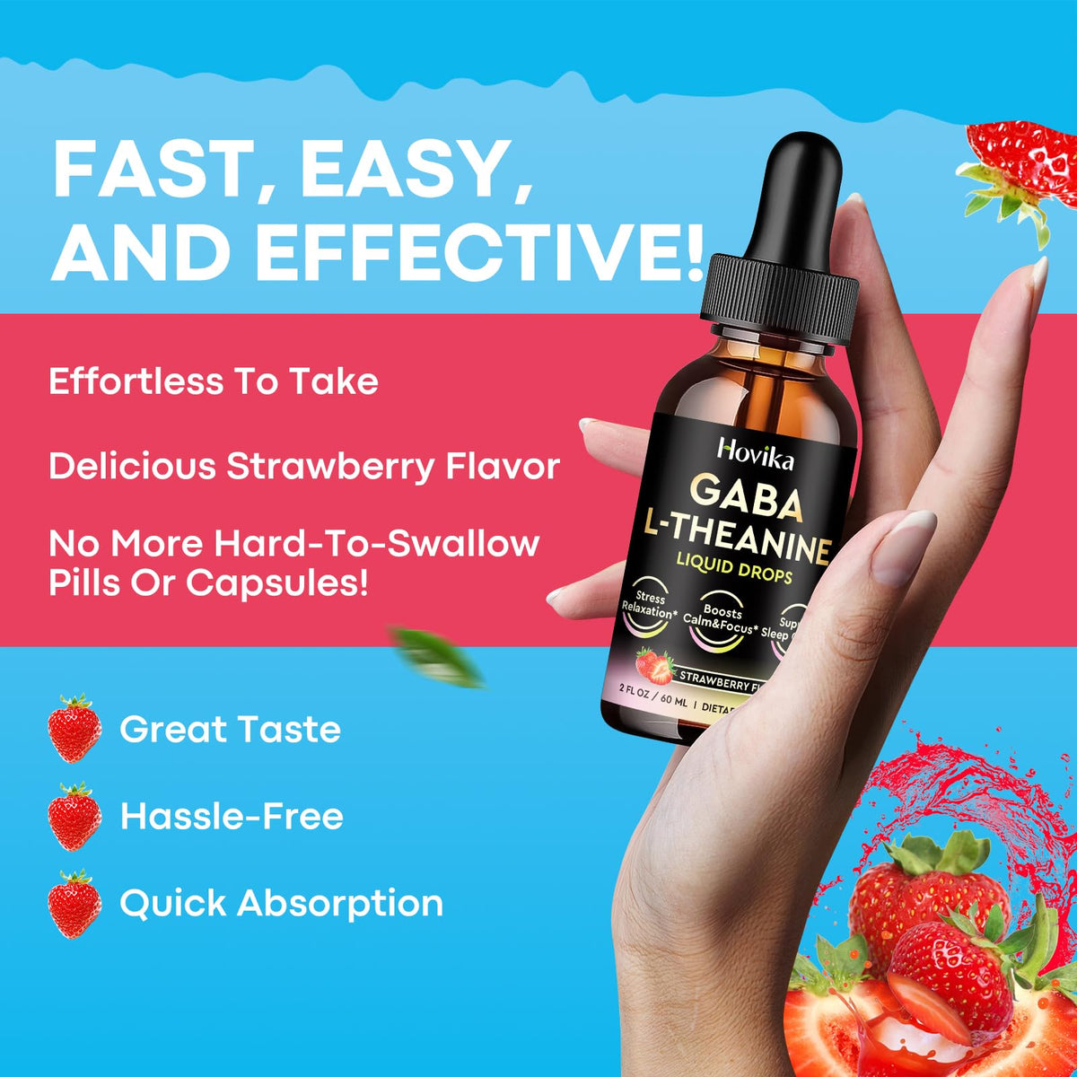 Hovika Gouttes GABA L-Théanine 60ml en usage quotidien