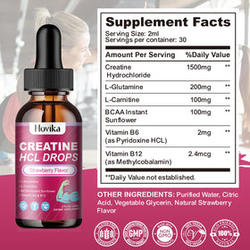 Hovika gouttes liquides de créatine HCL 4 Fl Oz, ambiance sportive