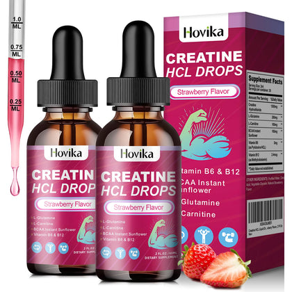 Hovika gouttes liquides de créatine HCL 4 Fl Oz, bouteille vue de face