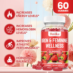 Hovika Gummies de Fer 40mg avec étiquette détaillée