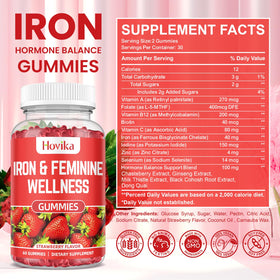Hovika Gummies de Fer 40mg montrant la texture des gommes