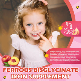 Hovika Gummies de Fer pour Enfants - boîte ouverte montrant les gummies à l'intérieur