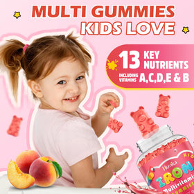 Hovika Gummies de Fer pour Enfants - gummies individuelles en forme de fruit