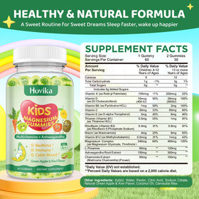 Hovika Gummies de Magnésium Glycinate pour Enfants - gummies au goût délicieux