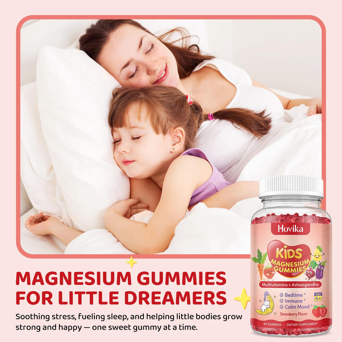 Hovika Gummies de Magnésium pour Enfants - gummies sur une table