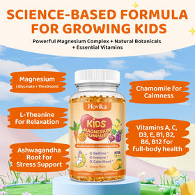 Hovika Gummies de Magnésium pour Enfants, ingrédients sur l'étiquette