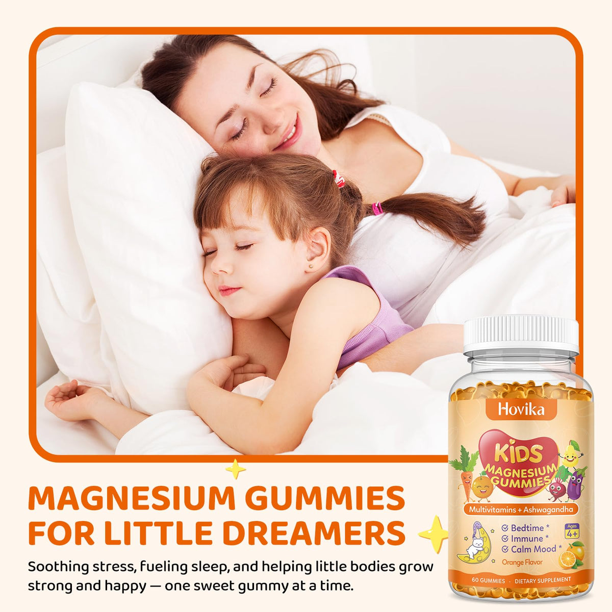 Hovika Gummies de Magnésium pour Enfants, présentation sur une table