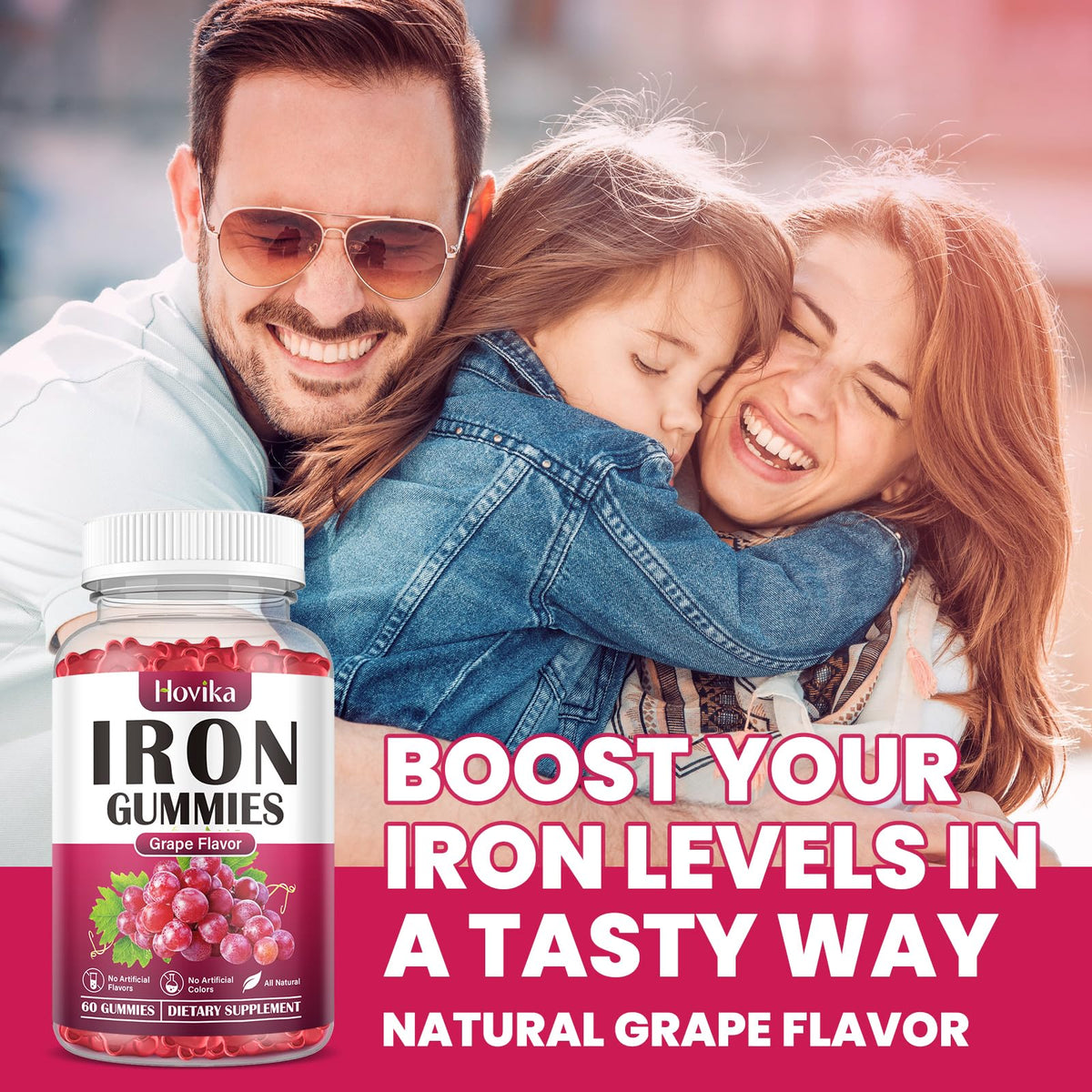 Hovika Gummies Fer, détail des gummies dans une main