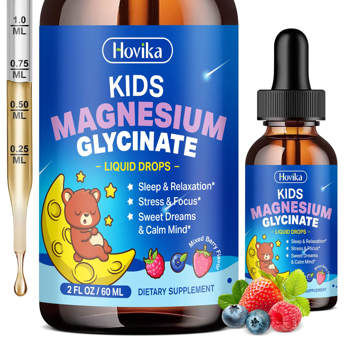 Hovika Magnésium Glycinate Enfants 60ml flacon avant