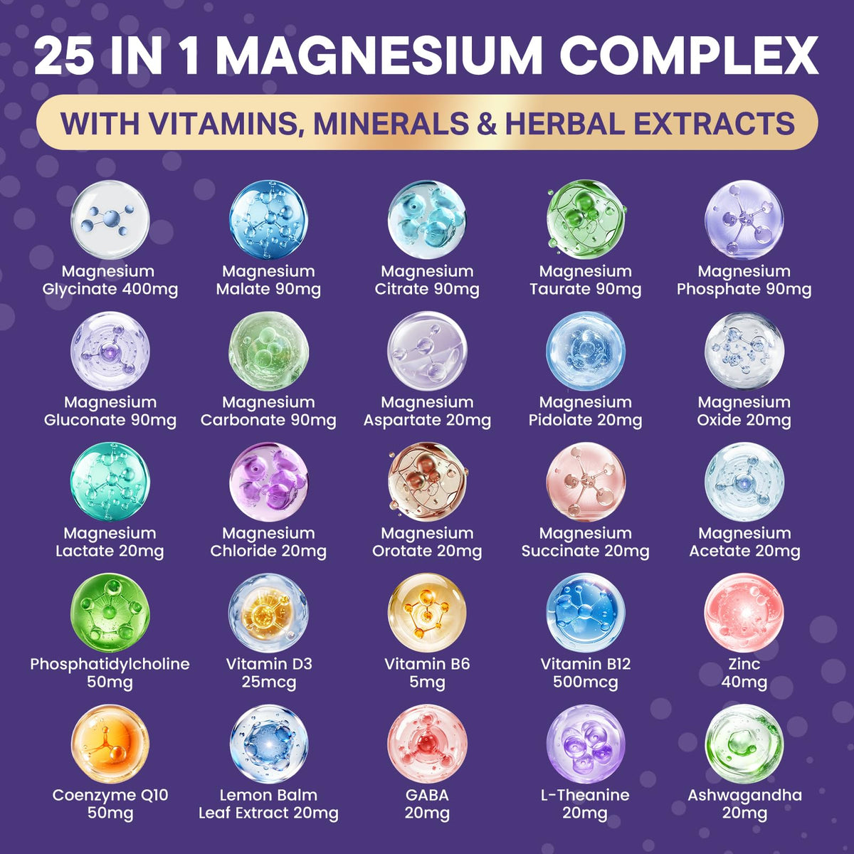 Hovika magnésium liposomal à côté d'un verre d'eau