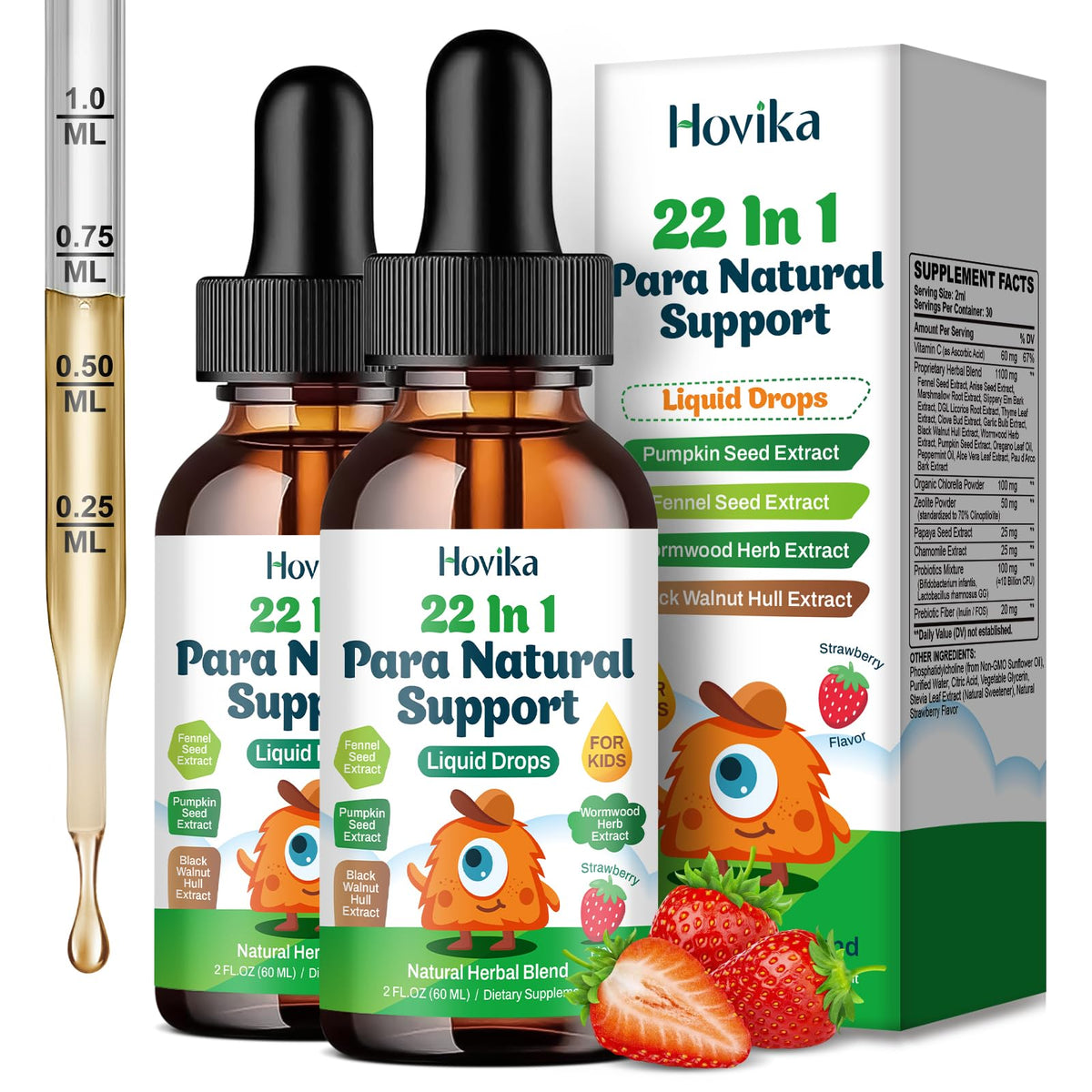Hovika Nettoyage des Parasites 22 en 1 120 ml bouteille vue de face
