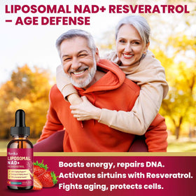 Hovika supplément NAD+ en utilisation, mélangé avec un smoothie
