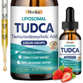 Hovika TUDCA 1200mg gouttes liquides en flacon avec étiquette