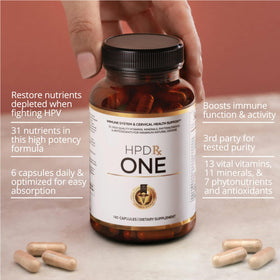 HPD Rx ONE Complément Alimentaire avec un arrière-plan naturel