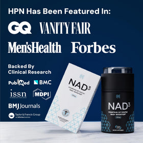 HPN NAD3 Complément Alimentaire sur un fond neutre