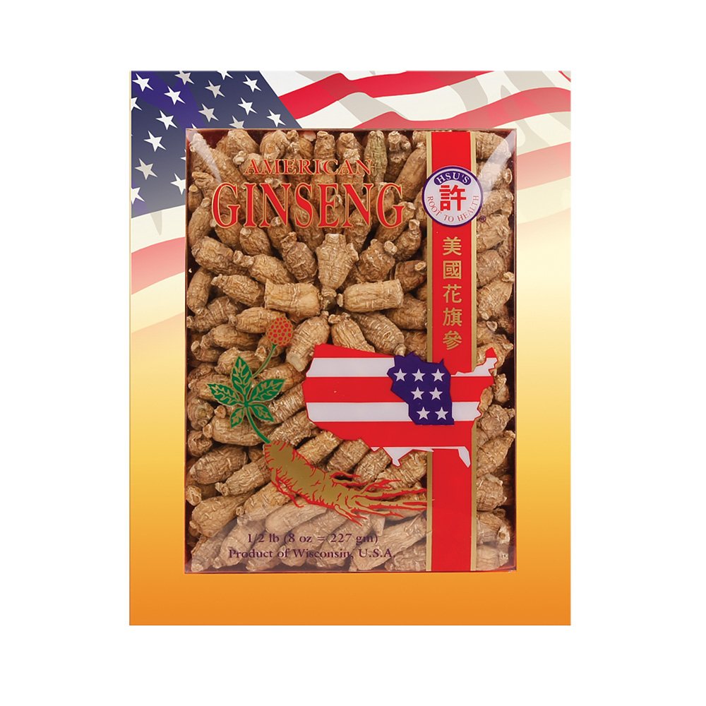 Hsu's Ginseng Américain Premium Racines Entières 295g vue avant