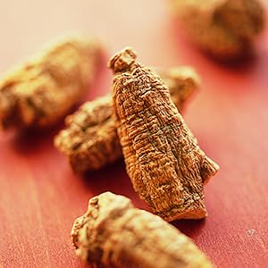 Hsu's Ginseng Racines montrant la texture des racines