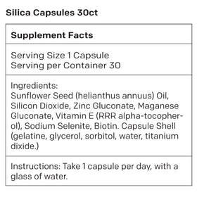 hübner Silicea Complément Alimentaire Silicium 30 Capsules avec capsules visibles