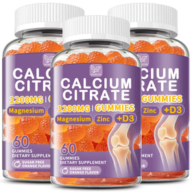 Hudetex Calcium Citrate 1200 mg Gummies pack de 3