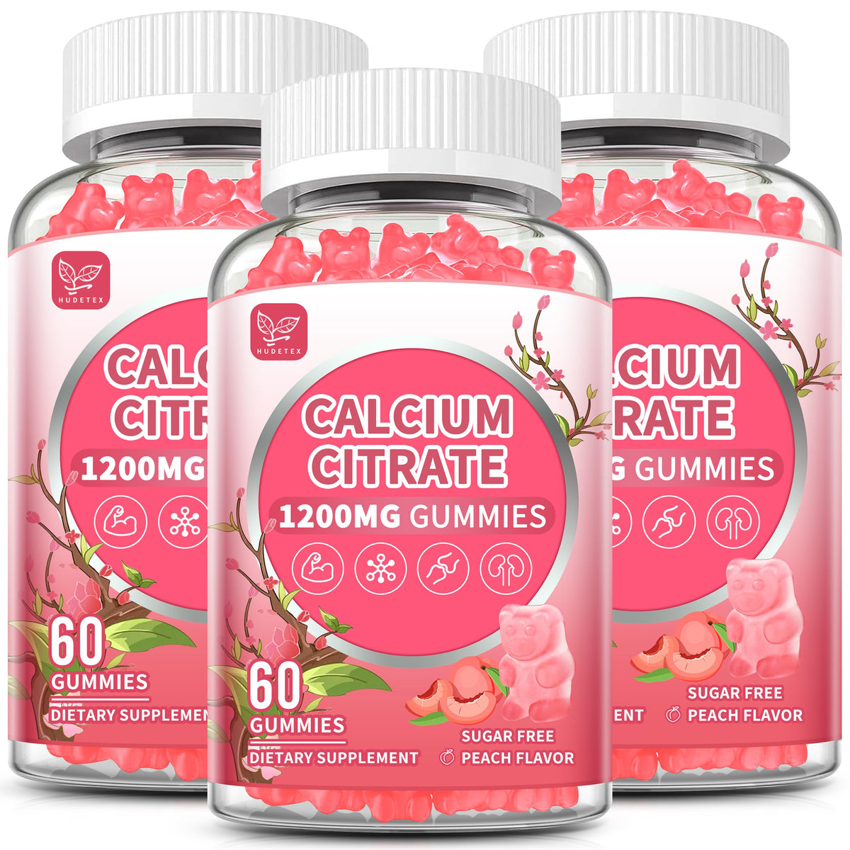 Hudetex Gummies de Calcium Citrate 1200 mg paquet avant