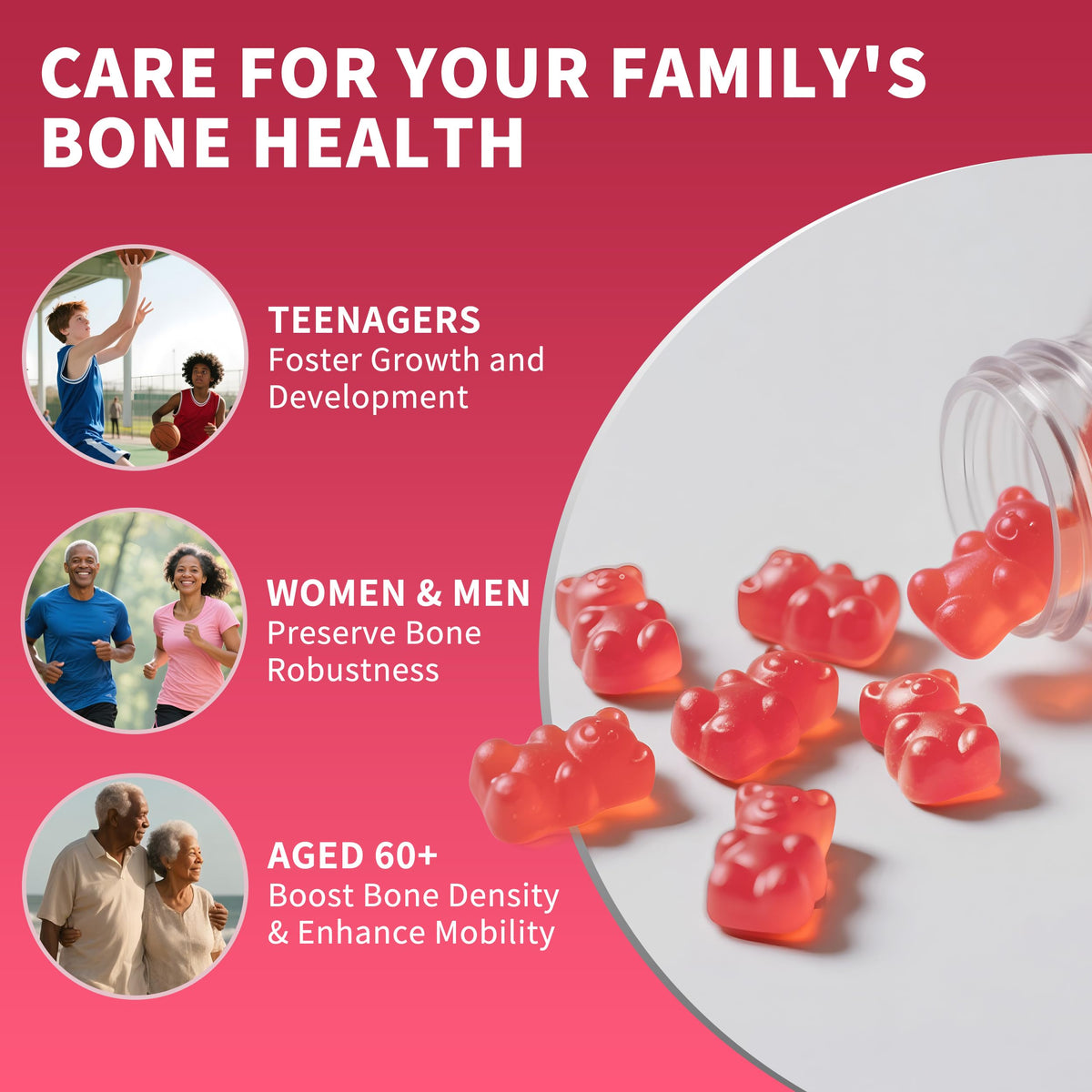 Hudetex Gummies de Calcium Citrate 1200 mg prise en main