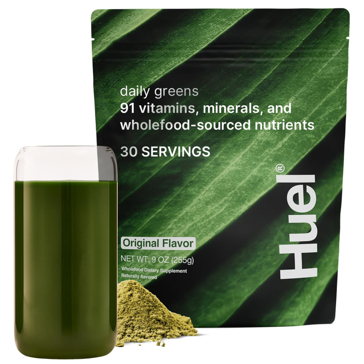 Huel Daily Greens 272g boîte vue de face