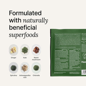 Huel Daily Greens détails des ingrédients sur le paquet