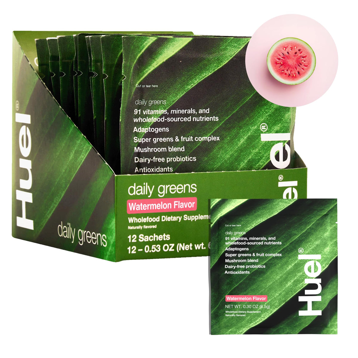 Huel Daily Greens paquet de poudre de superaliments 12 portions