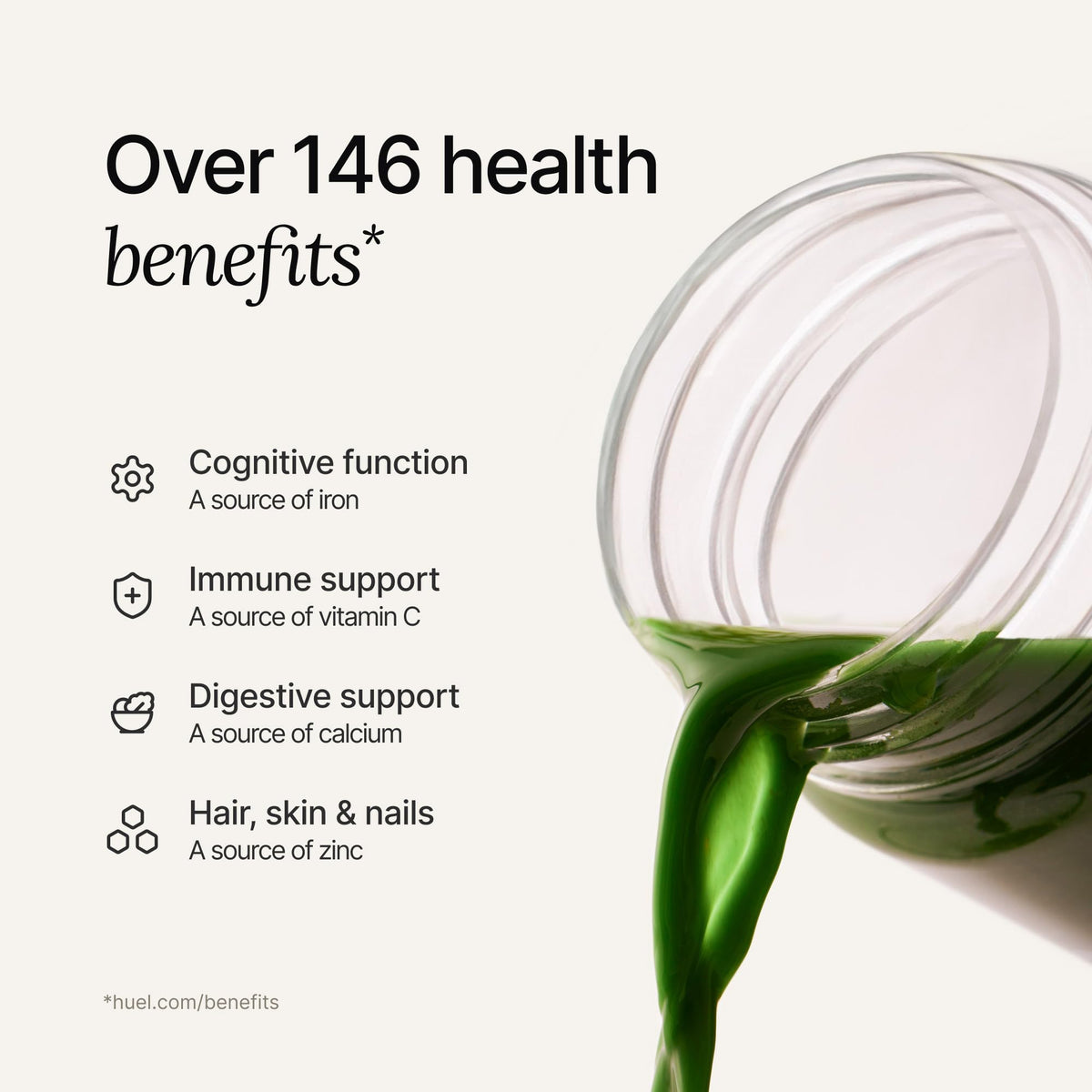Huel Daily Greens préparation avec petit-déjeuner