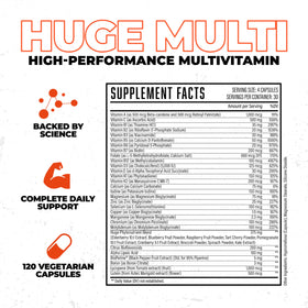 Huge Supplements Huge Multi Multivitamine pour Hommes 120 Capsules - prise de vue lifestyle
