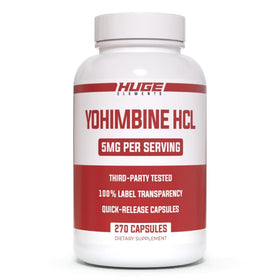 Huge Supplements Yohimbine HCl 5mg 270 Veg Capsules front view