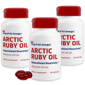 Huile Arctic Ruby 1000mg Omega 3 gélules, vue de face