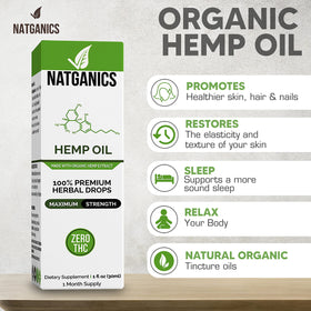 Huile de chanvre Natganics 1000mg en utilisation