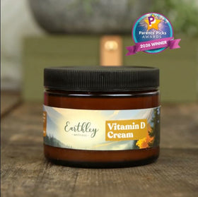 Huile de foie de morue Earthley Wellness sur un fond naturel