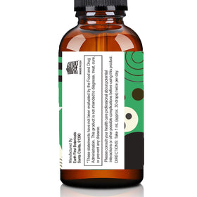 Huile de graines de chanvre bio Pure Wellness avec gouttes sur une cuillère