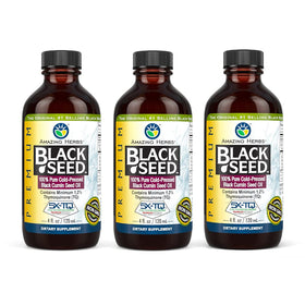 Huile de Graines Noires Amazing Herbs 4 Fl Oz pack de 3