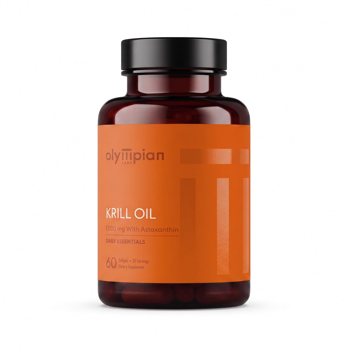 Huile de Krill Antarctique Olympian Labs 1000 mg 60 gélules vue de face