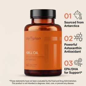 Huile de Krill Olympian Labs 1000 mg en vue latérale