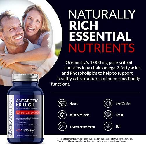 Huile de Krill Pure Oceanutra 1000mg, dimensions de l'emballage