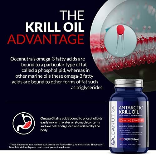 Huile de Krill Pure Oceanutra 1000mg, mise en scène avec un verre d'eau