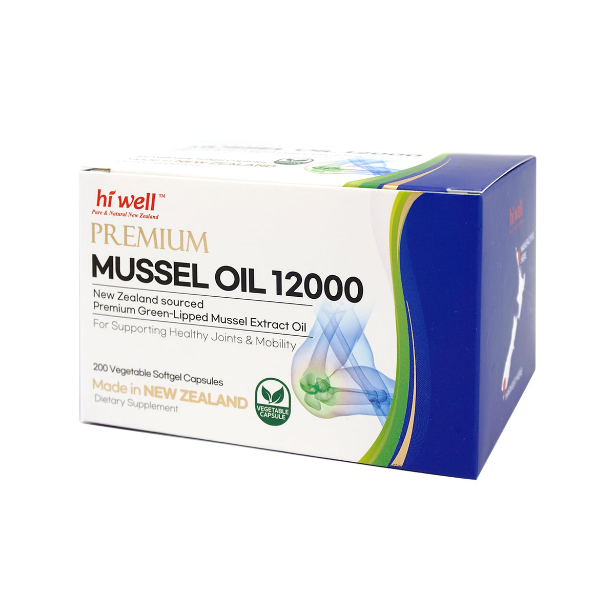 Huile de moules à lèvres vertes HI WELL avec des ingrédients naturels