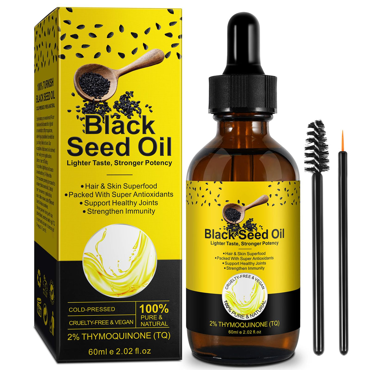 Huile de Nigelle YIEEGCM 135g bouteille vue de face