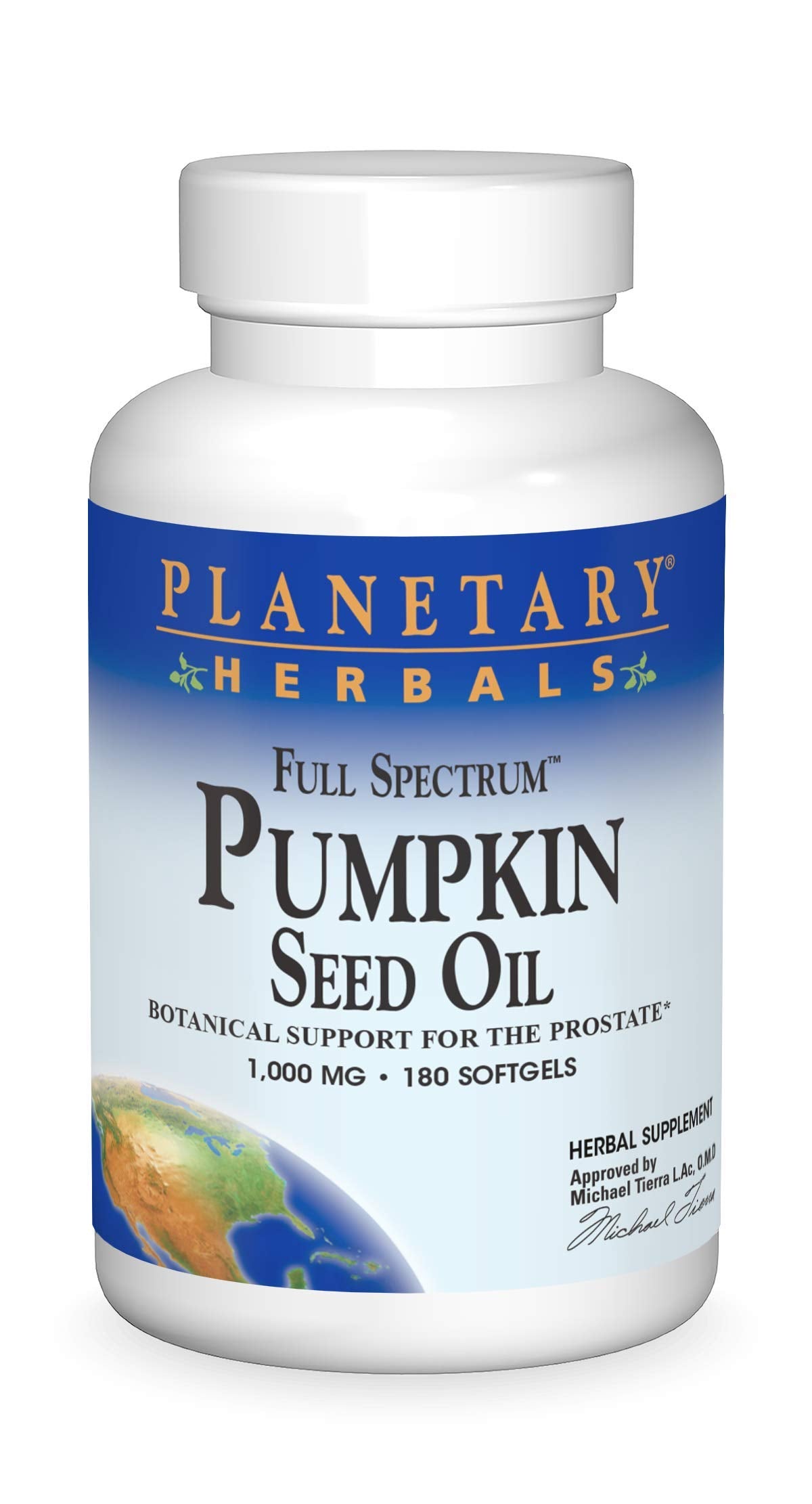 Huile de pépin de citrouille Planetary Herbals 1000 mg avant