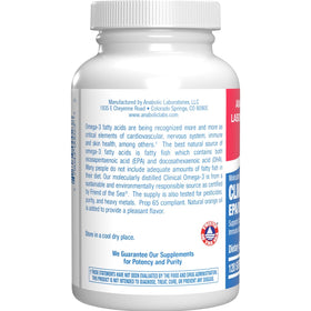 Huile de poisson Omega 3 Anabolic Laboratories 1200 mg flacon arrière