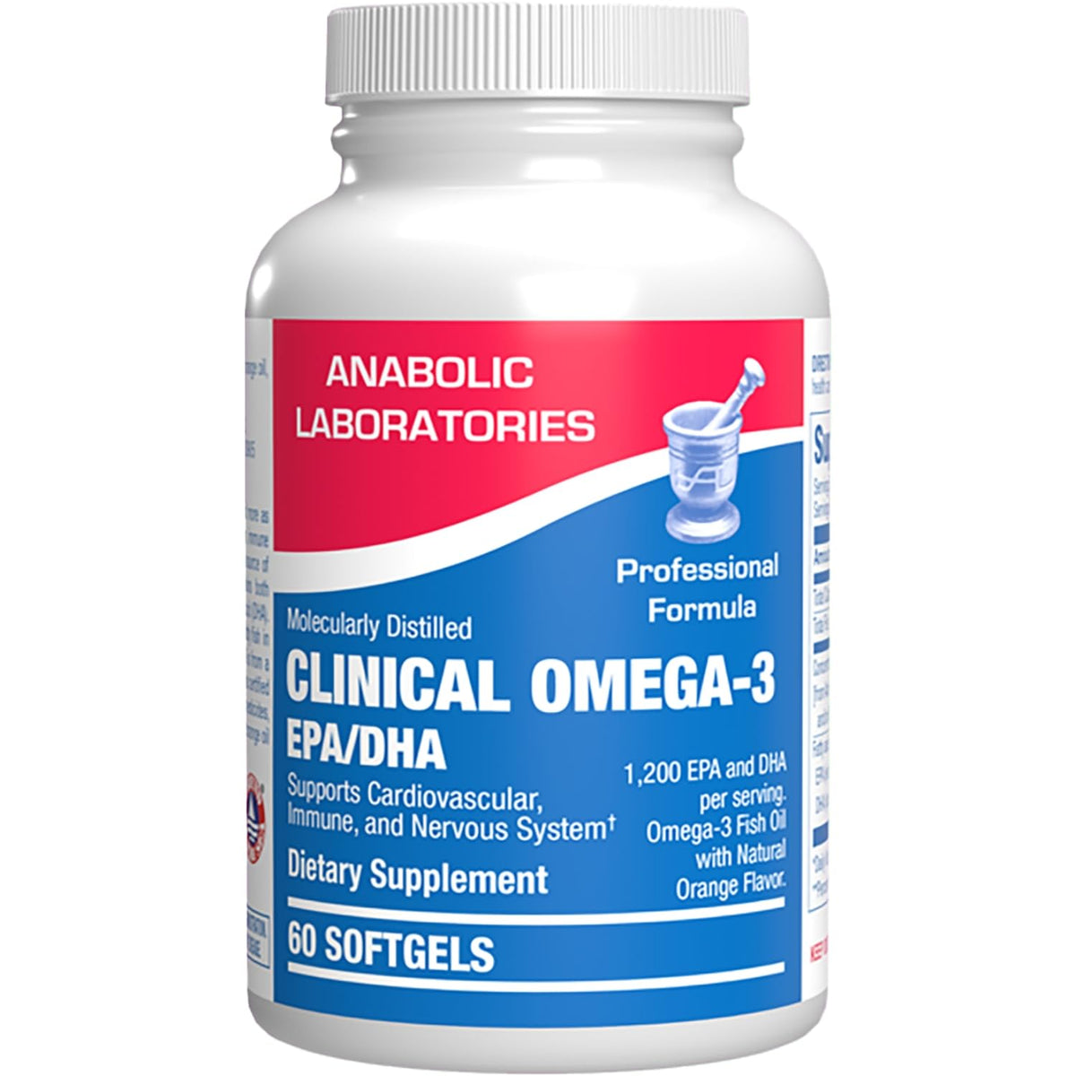 Huile de poisson Omega 3 Anabolic Laboratories 1200 mg flacon avant
