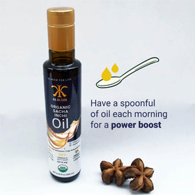 Huile de Sacha Inchi ALIKSIR avec des graines de Sacha Inchi